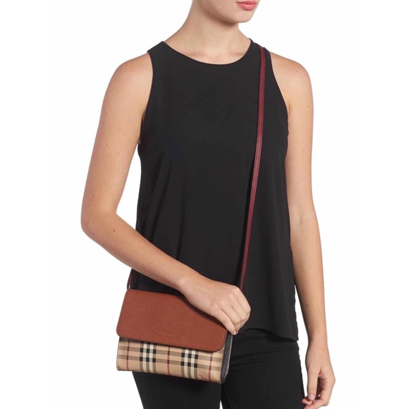 Burberry Peyton Haymarket Crossbody Bag - Picture 2 of 6